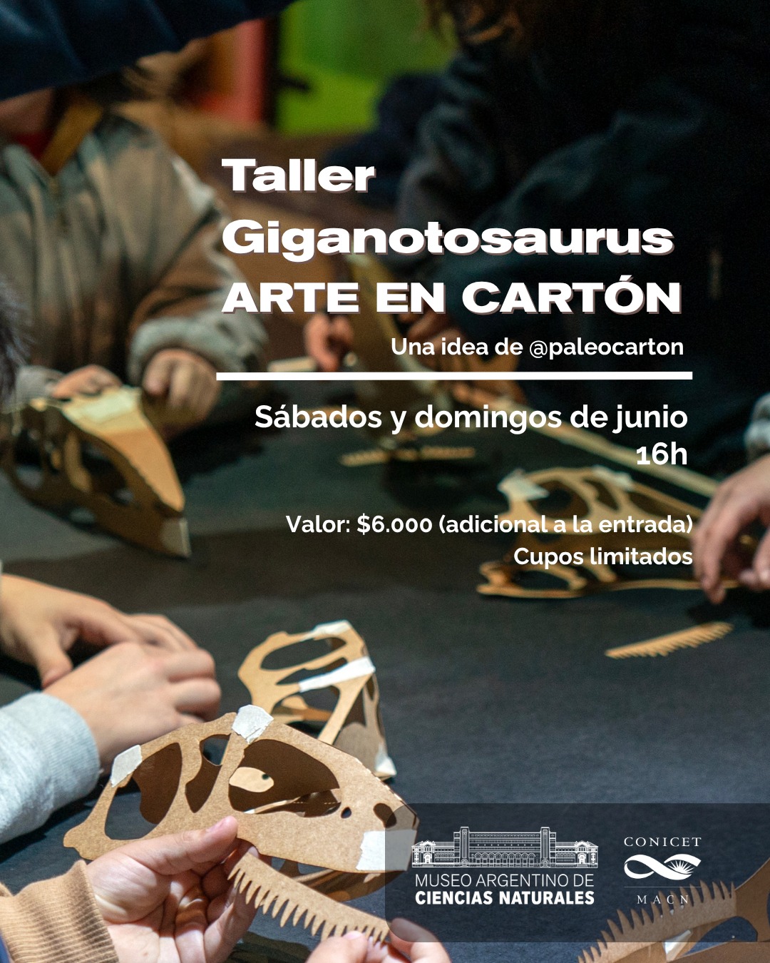 Taller Giganotosaurus ARTE EN CARTON